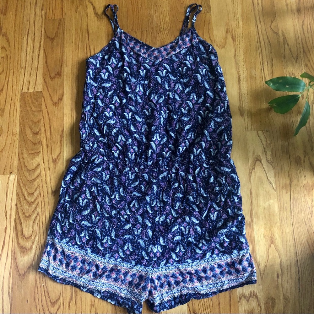 Garage Feather Pattern Romper